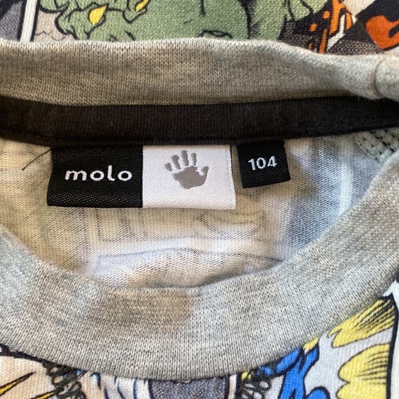 Molo Graphic Lightweight sweatshirt style shirt size 104/US 4 EUC - Picture 5 of 10